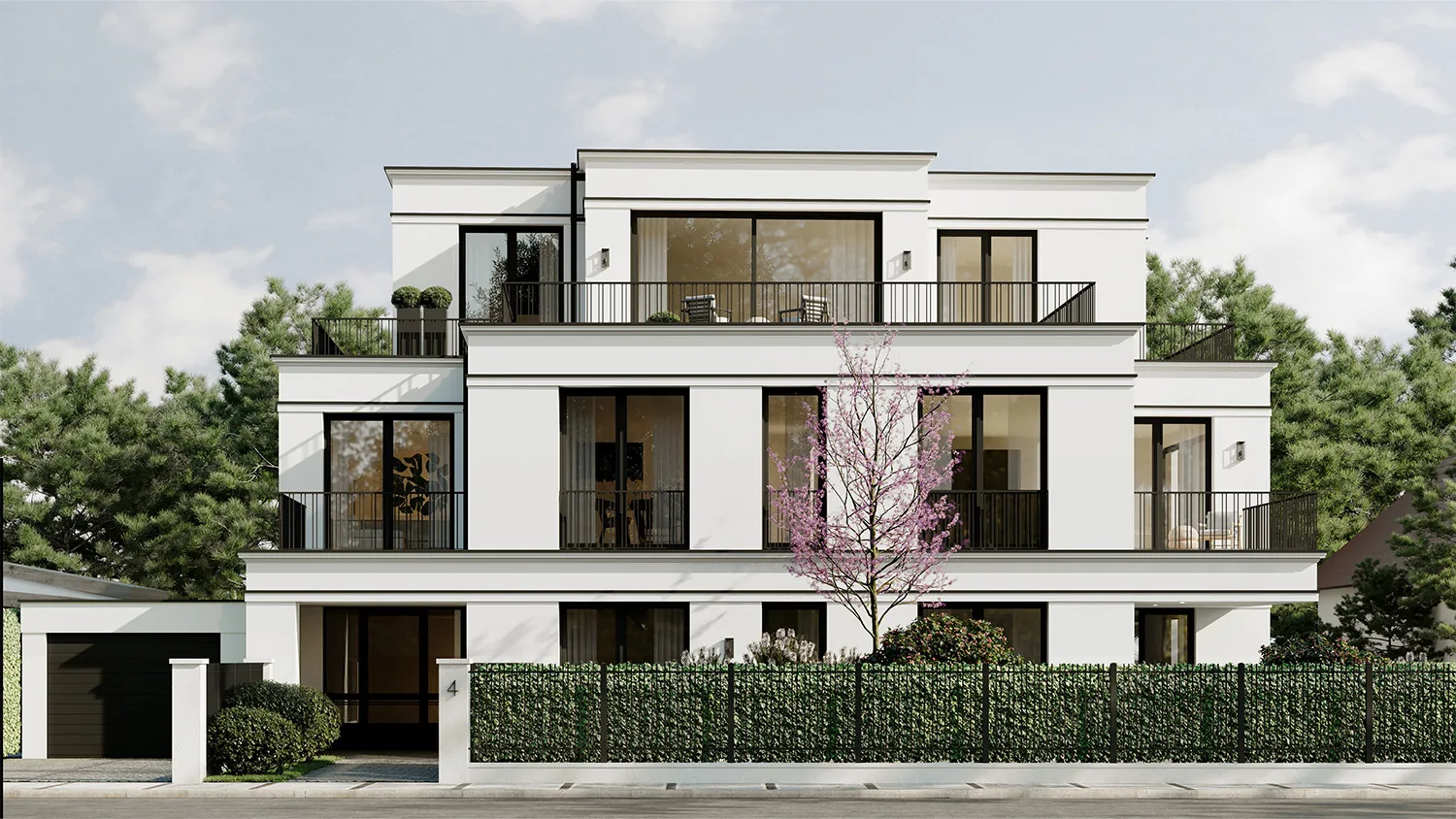 Die Fassade am Sanderplatz 4